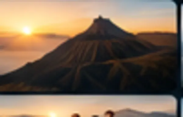 Sunrise scenery during a Mount Bromo tour