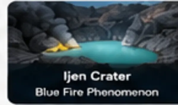 Ijen Crater lake in East Java